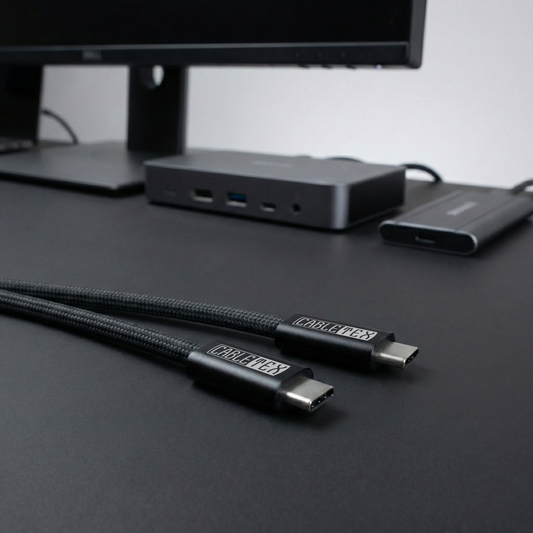 USB4 Slim Monitorkabel | 1m | Thunderbolt | PowerDelivery bis 240 Watt | 40 GBit/s | bidirektional