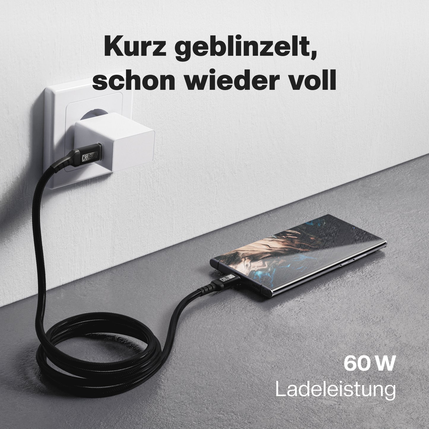 USB-C zu USB-A Kabel | 60 Watt | USB 3.2 Gen1 | Schnellladen und Datenübertragung