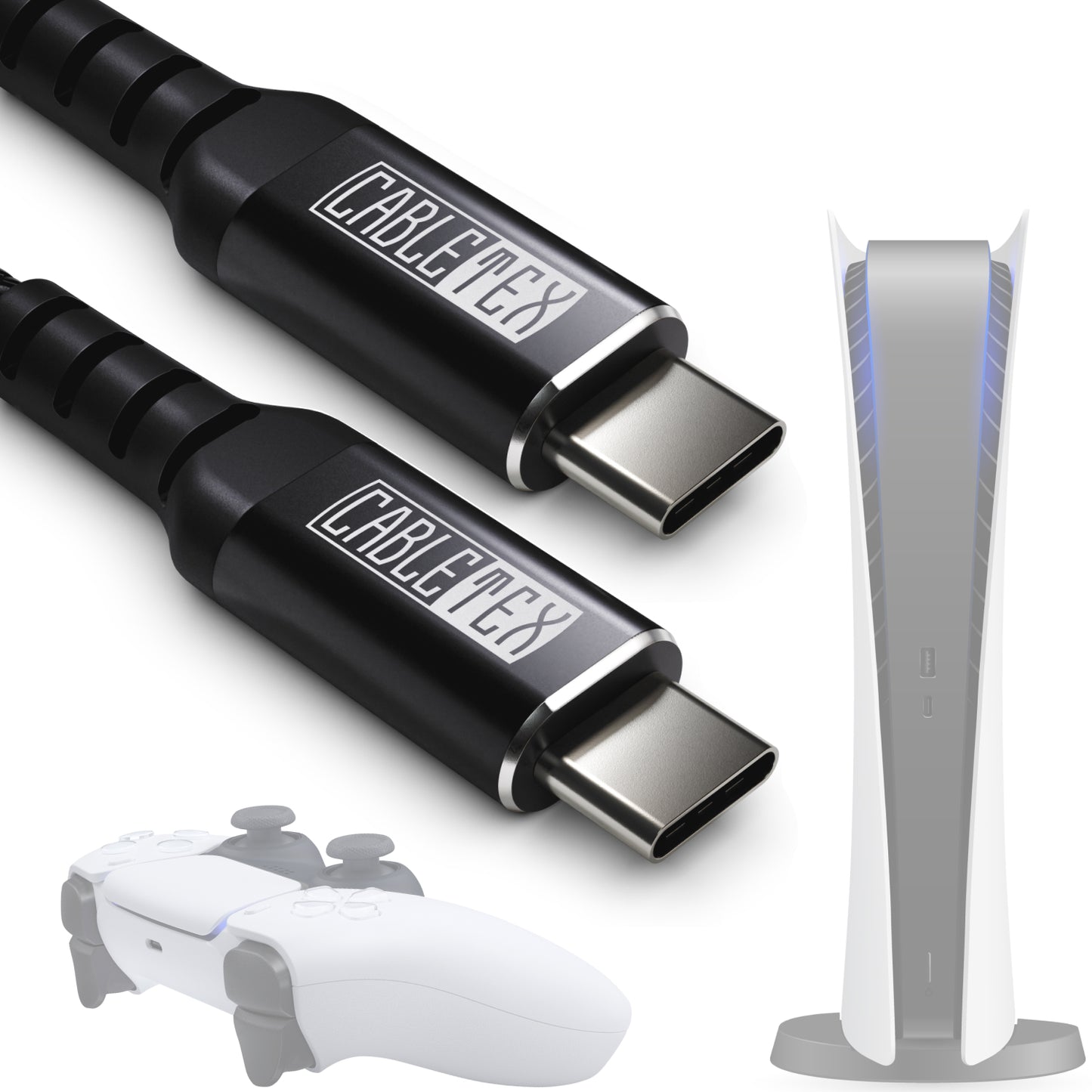 USB-C zu USB-C Ladekabel für PS5 DualSense Controller | Controllerkabel für Playstation 5 | 3m