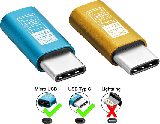 Micro USB zu USB-C Adapter Set, 2 Stück