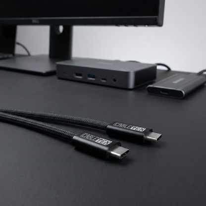 USB4 Slim Monitorkabel | 1m | Thunderbolt | PowerDelivery bis 240 Watt | 40 GBit/s | bidirektional