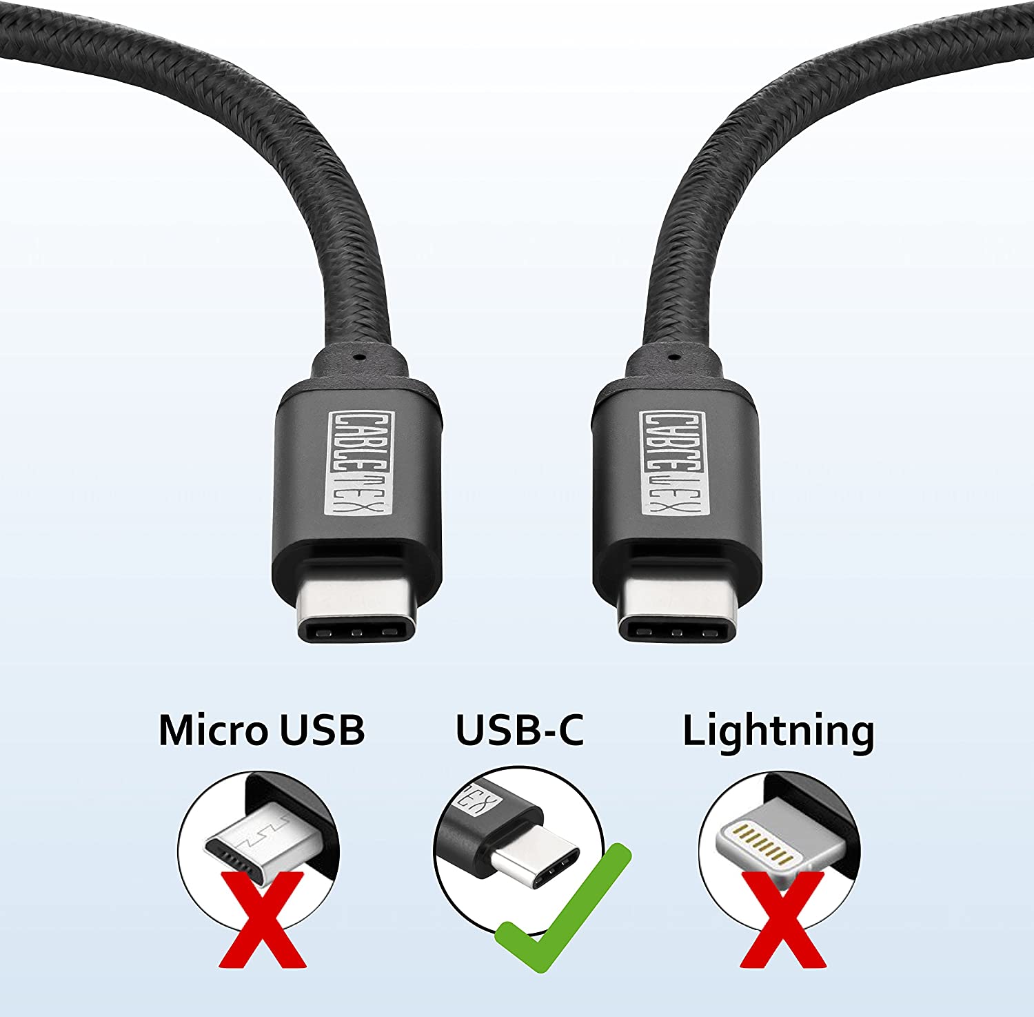 100 Watt Daten- und Ladekabel, USB-C zu USB-C