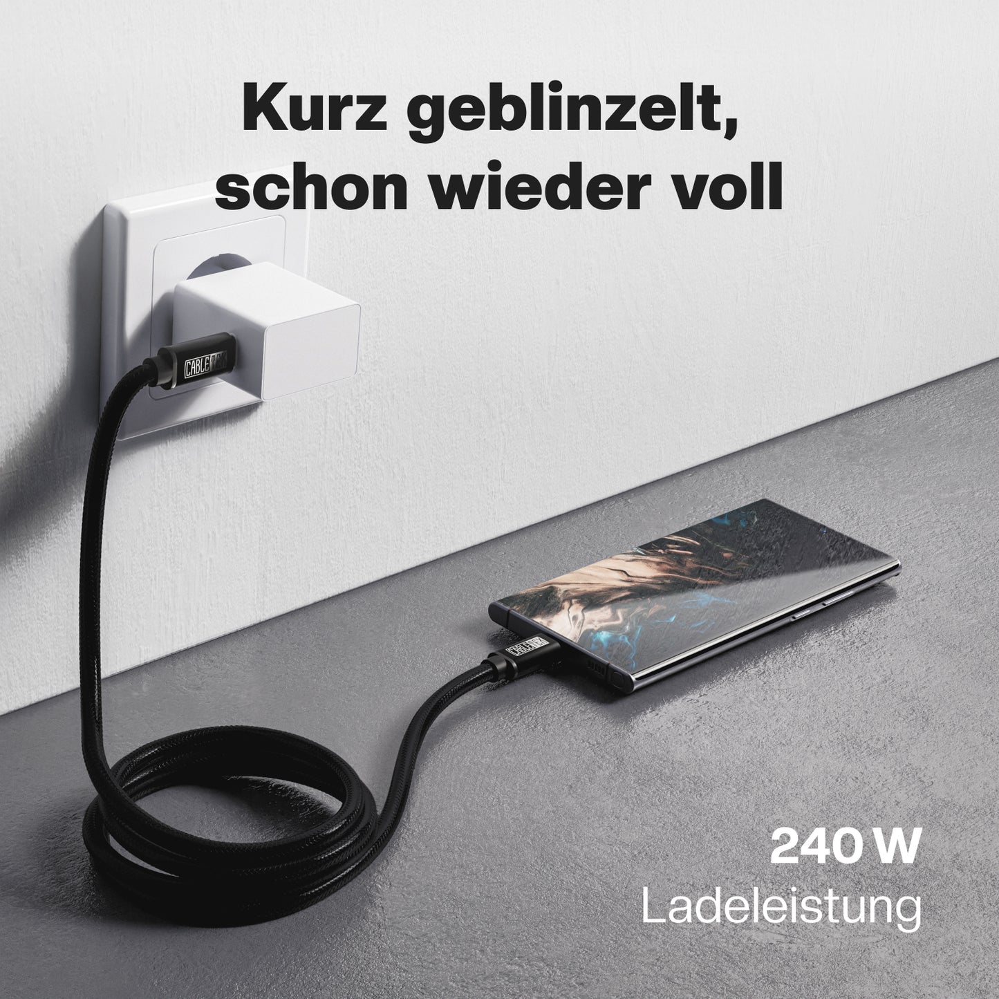 240 Watt USB-C Schnell-Ladekabel | QuickCharge kompatibel | 48V/5A Power Delivery 3.1