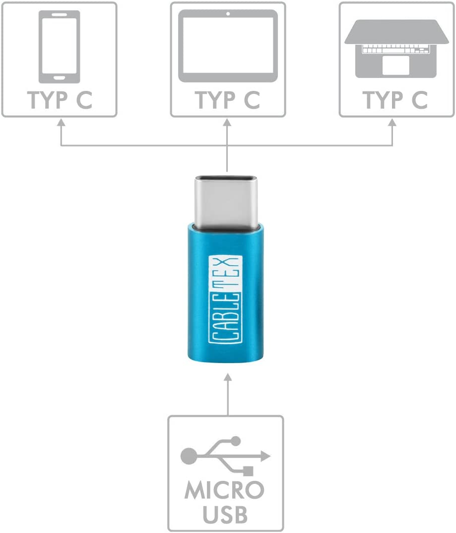 Micro USB zu USB-C Adapter Set, 2 Stück