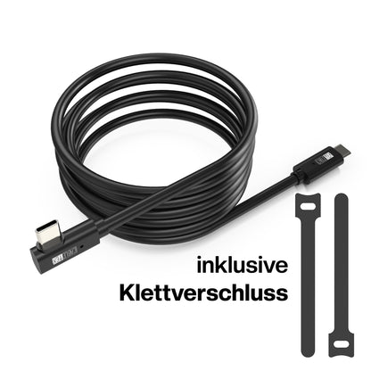 VR Brillen Kabel | für Meta Oculus Quest 3 & 2 | USB-C zu USB-C | USB 3.2 | 5m