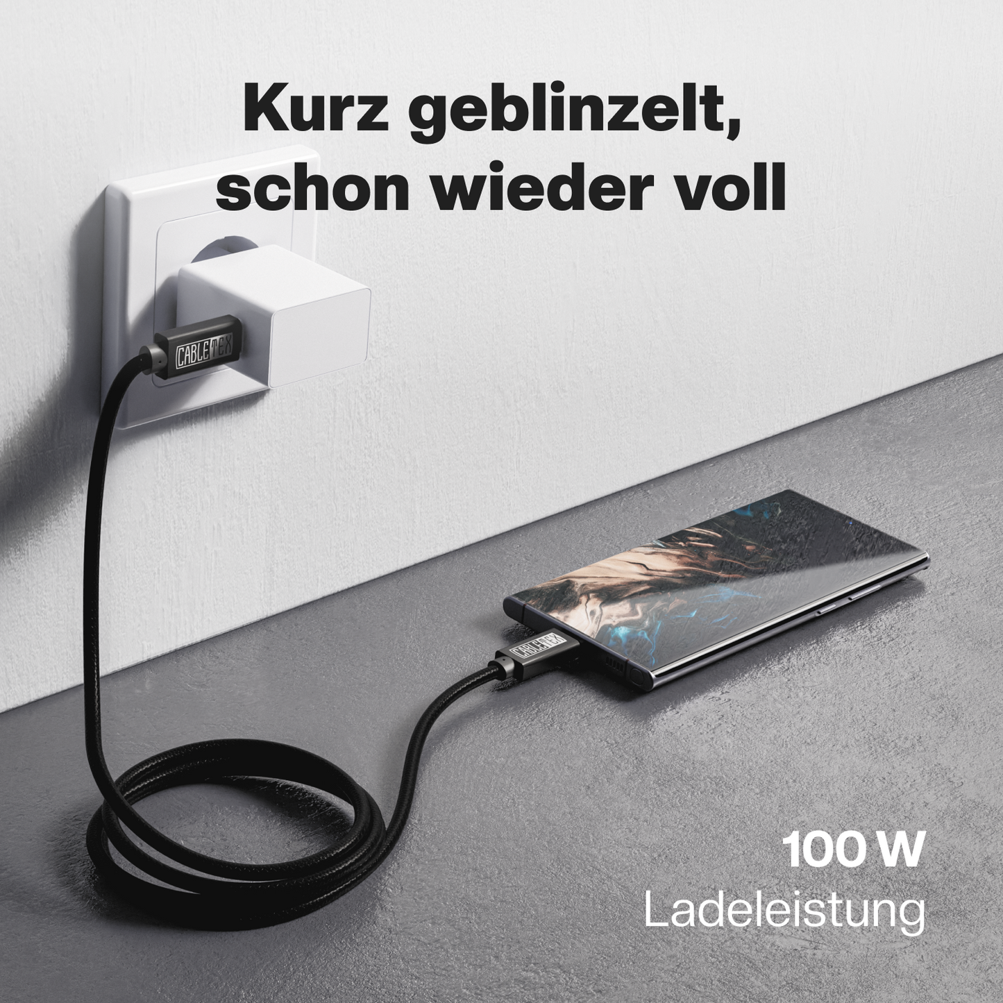 100 Watt USB-C Ladekabel | für Lenovo Notebooks und Docks | 3m